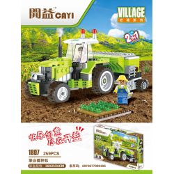 CAYI 1807 non  KẾT HỢP TRỒNG CÂY bộ đồ chơi xếp lắp ráp ghép mô hình City VILLAGE Thành Phố 268 khối