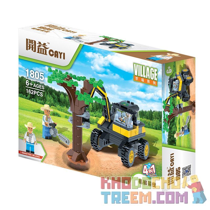 CAYI 1805 non  GHI NHẬT KÝ CƠ HỌC bộ đồ chơi xếp lắp ráp ghép mô hình City VILLAGE Thành Phố 162 khối