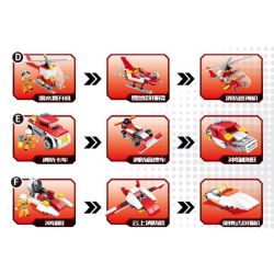 CAYI 2302 non  CHỮA CHÁY SERIES 9 CÁC LOẠI MÁY BAY HỖ TRỢ TRÊN KHÔNG PHƯƠNG TIỆN CỨU HỘ TỐC ĐỘ VÀ TÀU BIỂN bộ đồ chơi xếp lắp ráp ghép mô hình Combined Deformation COMBINED DEFORMATION FIRE Robot Kết Hợp 721 khối