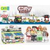 CAYI 3001A 3001B 3001C 3001D non  4 LOẠI GIAN HÀNG BÁO PHAO NỔI NƯỚC ĐÁ CỬA BÁNH QUY bộ đồ chơi xếp lắp ráp ghép mô hình City Thành Phố 348 khối