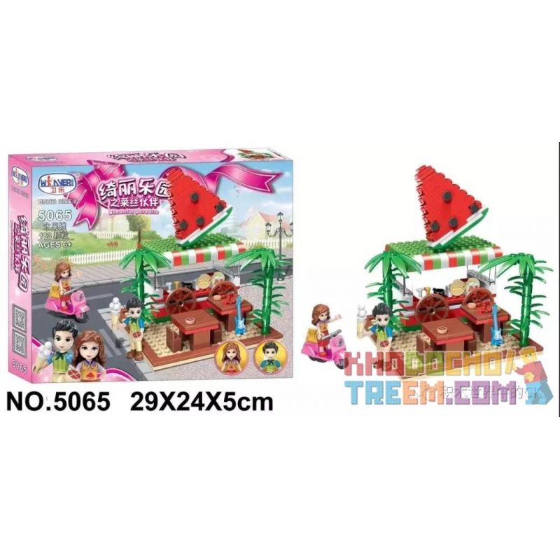 Winner 5065 non  QUẦY BÁN HOA QUẢ bộ đồ chơi xếp lắp ráp ghép mô hình  Các Bạn Gái 183 khối