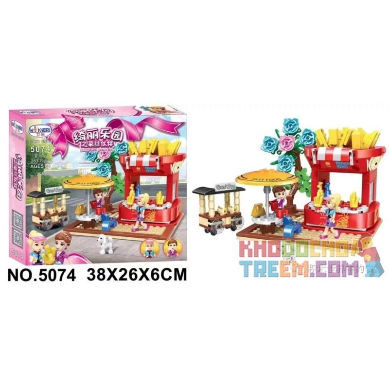 Winner 5074 non  CỬA HÀNG KHOAI TÂY CHIÊN bộ đồ chơi xếp lắp ráp ghép mô hình  Các Bạn Gái 283 khối