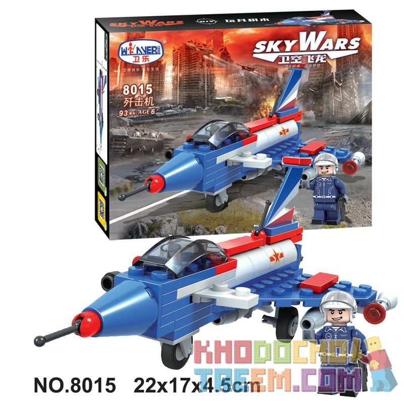 Winner 8015 non  ĐẤU SĨ bộ đồ chơi xếp lắp ráp ghép mô hình Sky Wars SKYWARS Không Chiến 93 khối