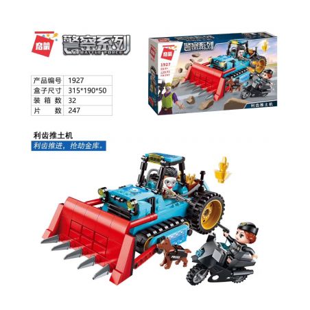 Enlighten 1927 Qman 1927 non  MÁY ỦI RĂNG NHỌN bộ đồ chơi xếp lắp ráp ghép mô hình Police BATTLE FORCE Cảnh Sát 247 khối