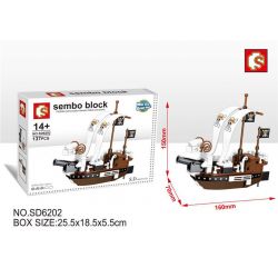 SEMBO SD6202 6202 non  MEI LI. bộ đồ chơi xếp lắp ráp ghép mô hình One Piece SEMBO BLOCK Đảo Hải Tặc 137 khối