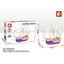SEMBO SD6203 6203 non  GIẤC MƠ THUYỀN bộ đồ chơi xếp lắp ráp ghép mô hình  SEMBO BLOCK Các Bạn Gái 102 khối