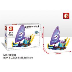 SEMBO SD6204 6204 non  CON TÀU PHIÊU LƯU SỬ THI CỦA NAIDA bộ đồ chơi xếp lắp ráp ghép mô hình  SEMBO BLOCK Các Bạn Gái 148 khối