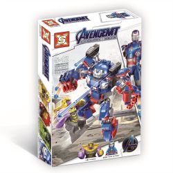 SX 4011 non  CHIẾN TRANH THỢ CƠ KHÍ YÊU NƯỚC bộ đồ chơi xếp lắp ráp ghép mô hình Marvel Super Heroes AVENGEMT Siêu Anh Hùng Marvel 312 khối