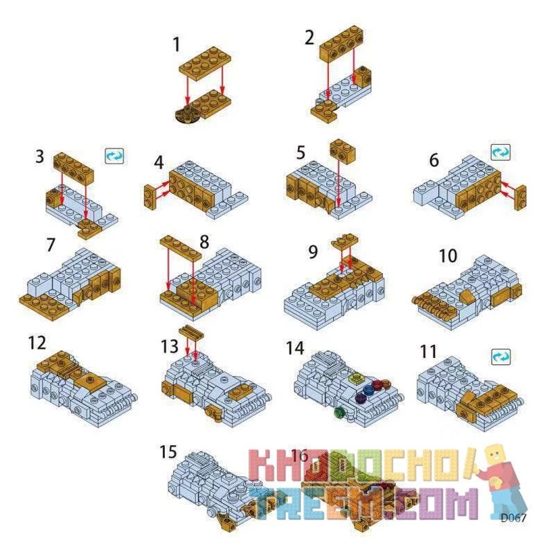 LELE D067 non  GĂNG TAY VÔ HẠN bộ đồ chơi xếp lắp ráp ghép mô hình Marvel Super Heroes INFINITY GAUNTLET Siêu Anh Hùng Marvel