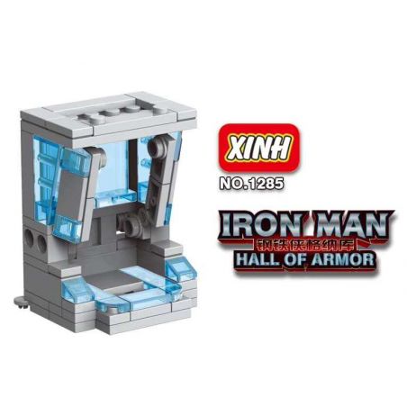 XINH 1285 non  NGƯỜI SẮT GANAKU bộ đồ chơi xếp lắp ráp ghép mô hình Super Heroes IRON MAN HALL OF ARMOR Siêu Nhân Anh Hùng