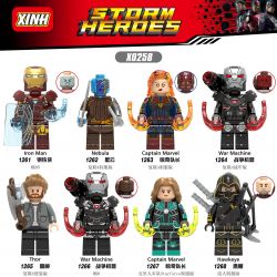 XINH X0258 0258 1261 1262 1263 1264 1265 1266 1267 1268 non  8 BỘ ĐỒ MINIFIGURE bộ đồ chơi xếp lắp ráp ghép mô hình Marvel Super Heroes STORM HEROES Siêu Anh Hùng Marvel