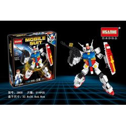HSANHE 2800 non  CÔ- bộ đồ chơi xếp lắp ráp ghép mô hình Gundam MOBILE SUIT Đại Chiến Gundam 514 khối