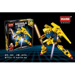 HSANHE 2805 non  MS-GOLDEN TRĂM KIỂU bộ đồ chơi xếp lắp ráp ghép mô hình Gundam MOBILE SUIT Đại Chiến Gundam 481 khối