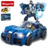 WANGAO 7017 non  XE BỌC THÉP TỐC ĐỘ BUGATTI VEYRON bộ đồ chơi xếp lắp ráp ghép mô hình Transformers BATTLEGEAR SPEEDING Robot Đại Chiến Người Máy Biến Hình 238 khối