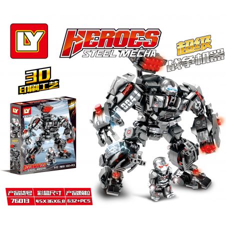 LY 76013 non  SIÊU MÁY CHIẾN TRANH bộ đồ chơi xếp lắp ráp ghép mô hình Super Heroes HEROES STEEL MECHA Siêu Nhân Anh Hùng 632 khối
