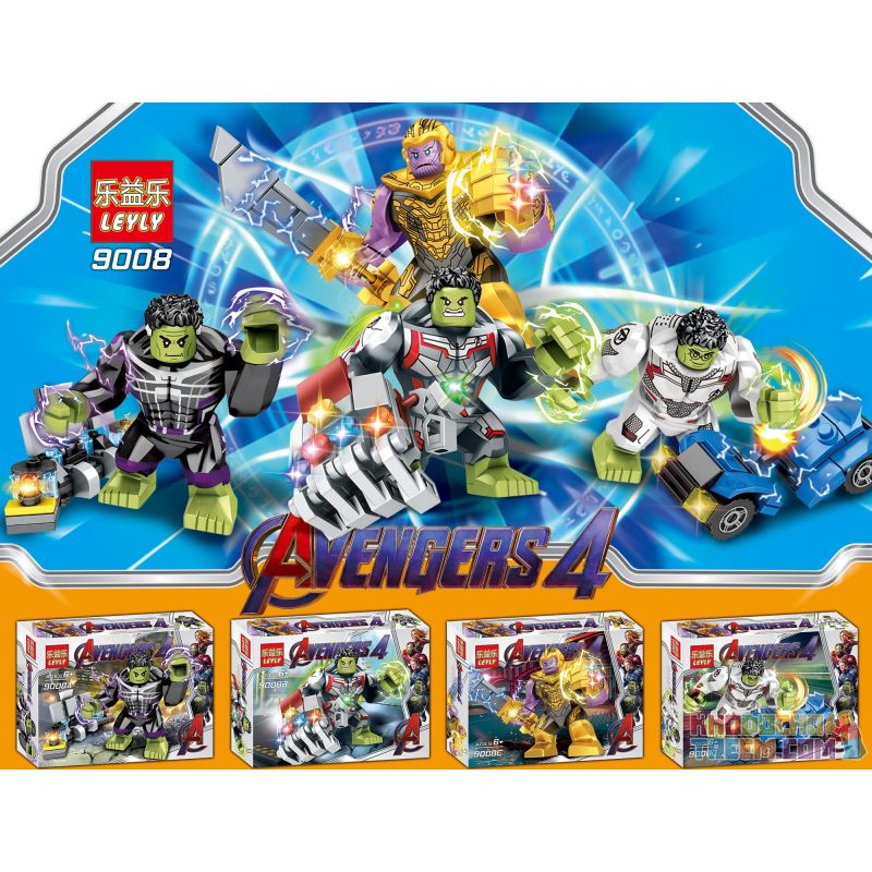 LEYLY 9008A 9008B 9008C 9008D non  HULK THANOS MASTER 4 LOẠI bộ đồ chơi xếp lắp ráp ghép mô hình Marvel Super Heroes AVENGERS 4 Siêu Anh Hùng Marvel