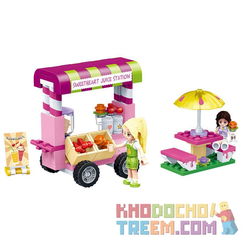 GUDI 9602 non  NƯỚC NGỌT CỦA GINA'S SWEET bộ đồ chơi xếp lắp ráp ghép mô hình Modern Girls MODERN GIRLS JUICE SHOP Những Cô Gái Hiện Đại 120 khối