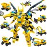 GUDI 8706 non  THUNDER WING MECH GOD OF WAR 8 COMBINATION ENGINEERING TRONG 1 bộ đồ chơi xếp lắp ráp ghép mô hình Power Rangers Super Sentai 5 Anh Em Siêu Nhân