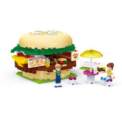 GUDI 9610 non  CỬA HÀNG BÁNH MÌ KẸP THỊT bộ đồ chơi xếp lắp ráp ghép mô hình Modern Girls MODERN GIRLS BURGER SHOP Những Cô Gái Hiện Đại 176 khối