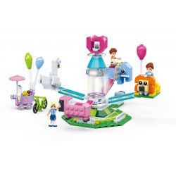 GUDI 9612 non  ĐỘNG VẬT QUAY bộ đồ chơi xếp lắp ráp ghép mô hình Modern Girls MODERN GIRLS ROTATING ANIMALS Những Cô Gái Hiện Đại 299 khối