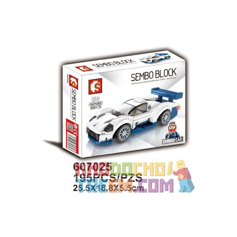 SEMBO 607025 607096 SHENG YUAN SY 5054 non  MASERATI MC12. bộ đồ chơi xếp lắp ráp ghép mô hình Speed Champions Racing Cars FAMOUS CAR Đua Xe Công Thức 185 khối