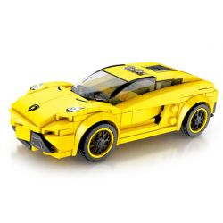 SEMBO 607026 607106 SHENG YUAN SY 5064 non  LAMBORGHINI AVENTADOR LP700. bộ đồ chơi xếp lắp ráp ghép mô hình Speed Champions Racing Cars FAMOUS CAR Đua Xe Công Thức 205 khối