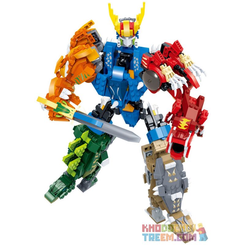 GUDI 8728 8724 8725 8726 8727 non  ARTHUR ARES 5 KẾT HỢP KHỦNG LONG MECHA THẲNG THÀNH NĂM bộ đồ chơi xếp lắp ráp ghép mô hình Marvel Super Heroes TRANSFORM SERIES Siêu Anh Hùng Marvel 1055 khối