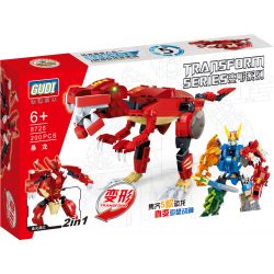 GUDI 8728 8724 8725 8726 8727 non  ARTHUR ARES 5 KẾT HỢP KHỦNG LONG MECHA THẲNG THÀNH NĂM bộ đồ chơi xếp lắp ráp ghép mô hình Marvel Super Heroes TRANSFORM SERIES Siêu Anh Hùng Marvel 1055 khối