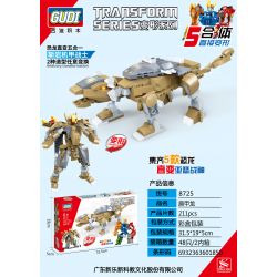 GUDI 8728 8724 8725 8726 8727 non  ARTHUR ARES 5 KẾT HỢP KHỦNG LONG MECHA THẲNG THÀNH NĂM bộ đồ chơi xếp lắp ráp ghép mô hình Marvel Super Heroes TRANSFORM SERIES Siêu Anh Hùng Marvel 1055 khối