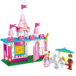 GUDI 9010 non  PHÒNG TẮM HAKUBA bộ đồ chơi xếp lắp ráp ghép mô hình Alice Princess ALICE WHITE HORSE BATHS Công Chúa Alice 149 khối