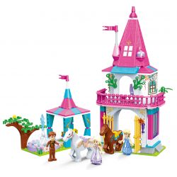 GUDI 9012 non  LỚP HUẤN LUYỆN CƯỠI NGỰA bộ đồ chơi xếp lắp ráp ghép mô hình Alice Princess ALICE EQUESTRIAN TRAINING COURSE Công Chúa Alice 274 khối