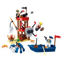 GUDI 9109 non  HÒN ĐẢO CHẾT bộ đồ chơi xếp lắp ráp ghép mô hình Pirates Of The Caribbean LEGEND OF PIRATES DEATH ISLAND Cướp Biển Vùng Caribe 187 khối