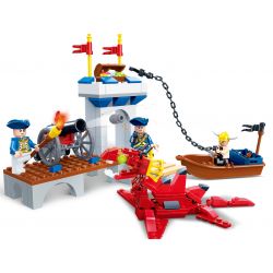 GUDI 9111 non  CỔNG HOÀNG GIA bộ đồ chơi xếp lắp ráp ghép mô hình Pirates Of The Caribbean LEGEND OF PIRATES PORT ROYALE Cướp Biển Vùng Caribe 208 khối