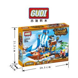 GUDI 9112 non  THÀNH TRÌ CƯỚP BIỂN bộ đồ chơi xếp lắp ráp ghép mô hình Pirates Of The Caribbean LEGEND OF PIRATES STRONGHOLD Cướp Biển Vùng Caribe 200 khối
