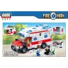 GUDI 9220 non  XE CỨU THƯƠNG bộ đồ chơi xếp lắp ráp ghép mô hình City FIREMAN MEDICAL AMBULANCE Thành Phố 200 khối