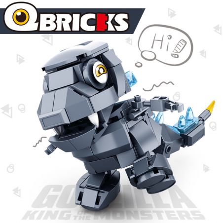 SLUBAN M38-B0761A B0761A 0761A M38B0761A 38-B0761A non  PHIÊN BẢN Q CỦA GODZILLA bộ đồ chơi xếp lắp ráp ghép mô hình Brickheadz QBRICKS Nhân Vật Đầu To 180 khối
