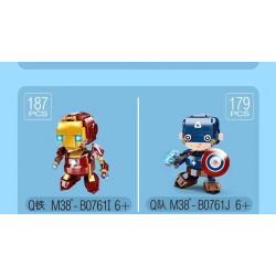 SLUBAN M38-B0761A B0761A 0761A M38B0761A 38-B0761A non  PHIÊN BẢN Q CỦA GODZILLA bộ đồ chơi xếp lắp ráp ghép mô hình Brickheadz QBRICKS Nhân Vật Đầu To 180 khối