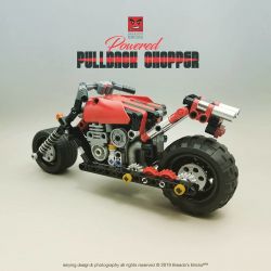 Decool 3803 Jisi 3803 non  XE MÁY bộ đồ chơi xếp lắp ráp ghép mô hình  MECFACTOR POWERED PULLBACK CHOPPER MOTERCYCLE Kỹ Thuật Công Nghệ Cao Mô Hình Phương Tiện 202 khối