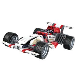 Decool 3807 Jisi 3807 non  XE CÔNG THỨC 1 bộ đồ chơi xếp lắp ráp ghép mô hình  MECFACTOR POWERED PULLBACK F1 RACE CAR Kỹ Thuật Công Nghệ Cao Mô Hình Phương Tiện 377 khối