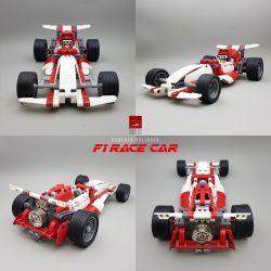 Decool 3807 Jisi 3807 non  XE CÔNG THỨC 1 bộ đồ chơi xếp lắp ráp ghép mô hình  MECFACTOR POWERED PULLBACK F1 RACE CAR Kỹ Thuật Công Nghệ Cao Mô Hình Phương Tiện 377 khối
