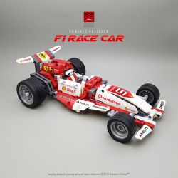 Decool 3807 Jisi 3807 non  XE CÔNG THỨC 1 bộ đồ chơi xếp lắp ráp ghép mô hình  MECFACTOR POWERED PULLBACK F1 RACE CAR Kỹ Thuật Công Nghệ Cao Mô Hình Phương Tiện 377 khối