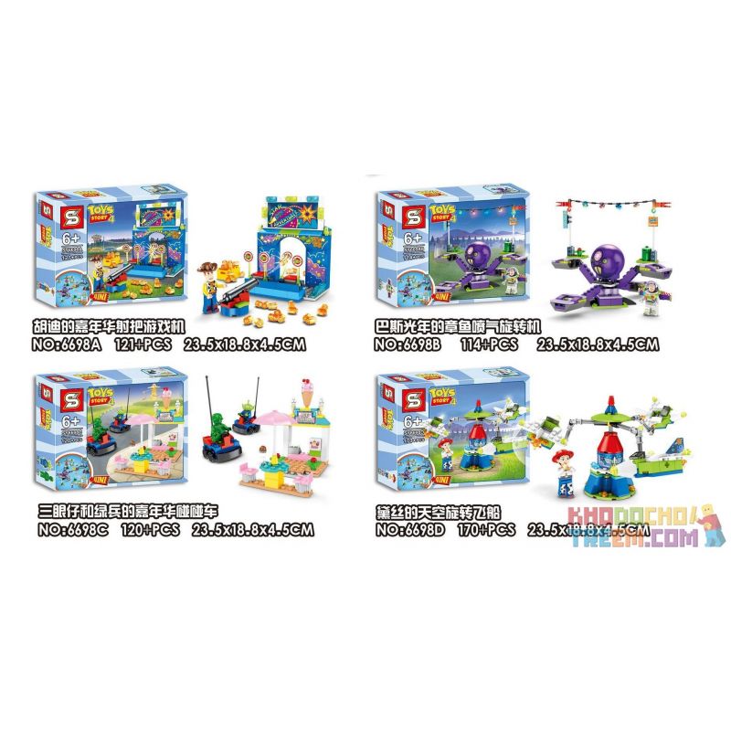 SHENG YUAN SY SY6698D 6698D non  TÀU VŨ TRỤ QUAY TRÊN BẦU TRỜI CỦA DAISY bộ đồ chơi xếp lắp ráp ghép mô hình Toy Story Câu Chuyện Đồ Chơi 170 khối