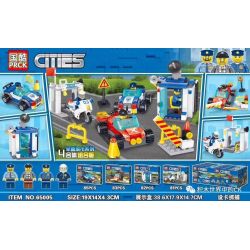 PRCK 65005 non  THIẾT LẬP THẺ ĐỂ NẮM BẮT 4 KẾT HỢP bộ đồ chơi xếp lắp ráp ghép mô hình City CITIES Thành Phố