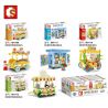 SEMBO 601109 601110 601111 601112 non  SENBAO STREET VIEW SERIES MINI SALE CART 4 KIỂU bộ đồ chơi xếp lắp ráp ghép mô hình City SEMBO BLOCK Thành Phố