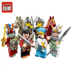 Enlighten 1501A 1501B Qman 1501A 1501B non  THREE KINGDOMS HEROES TRONG MINIFIGURES MÙA ĐẦU TIÊN 16 bộ đồ chơi xếp lắp ráp ghép mô hình Collectable Minifigures Búp Bê Sưu Tầm
