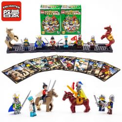 Enlighten 1501A 1501B Qman 1501A 1501B non  THREE KINGDOMS HEROES TRONG MINIFIGURES MÙA ĐẦU TIÊN 16 bộ đồ chơi xếp lắp ráp ghép mô hình Collectable Minifigures Búp Bê Sưu Tầm