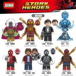 XINH X0266 0266 1328 1329 1330 1331 1332 1333 1334 1335 non  NGƯỜI NHỆN MINIFIGURE 8 bộ đồ chơi xếp lắp ráp ghép mô hình Super Heroes STORM HEROES Siêu Nhân Anh Hùng