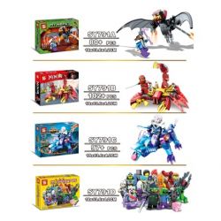 SHENG YUAN SY SY791 SY791A 791A SY791B 791B SY791C 791C SY791D 791D non  NHÂN VẬT NHỎ bộ đồ chơi xếp lắp ráp ghép mô hình The  Ninjago Movie Ninja Lốc Xoáy 80 khối