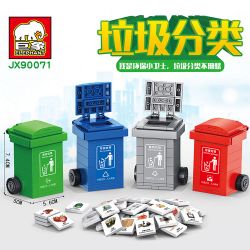 ELEPHANT JX90071 90071 non  PHÂN LOẠI RÁC bộ đồ chơi xếp lắp ráp ghép mô hình 416 khối