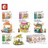 SEMBO 601113 601114 601115 601116 non  SENBAO STREET VIEW SERIES MINI SALE CART 4 KIỂU bộ đồ chơi xếp lắp ráp ghép mô hình City SEMBO BLOCK Thành Phố 146 khối